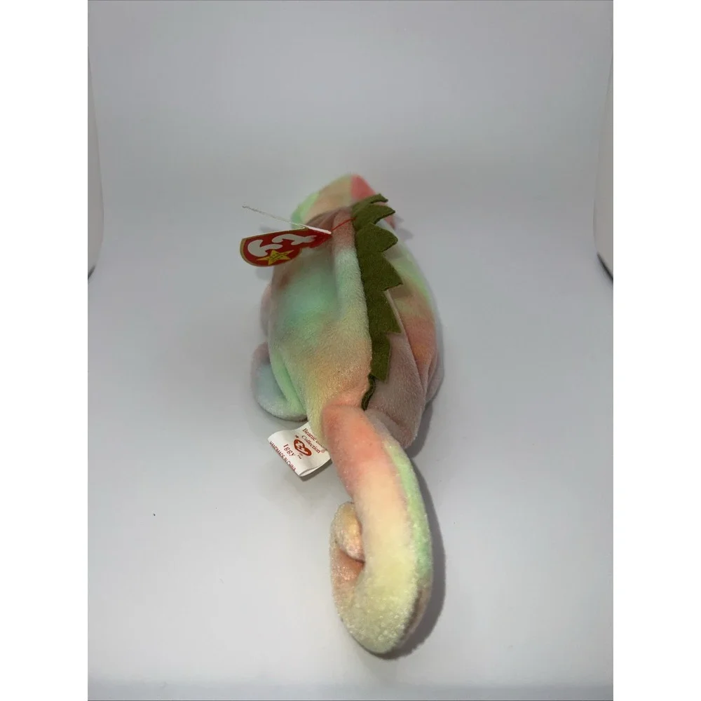 TY Beanie Babies Baby Iggy‎ the Iguana 1997 Rainbow Tie Dye